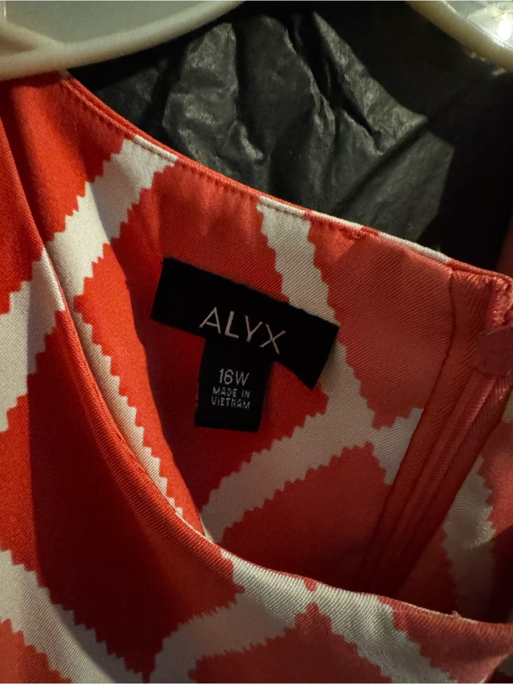 Alyx coral & White Zigzag Sleeveless Dress